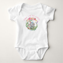 Fun Elephant OMG So Niedlich Text Blume Pink Girl