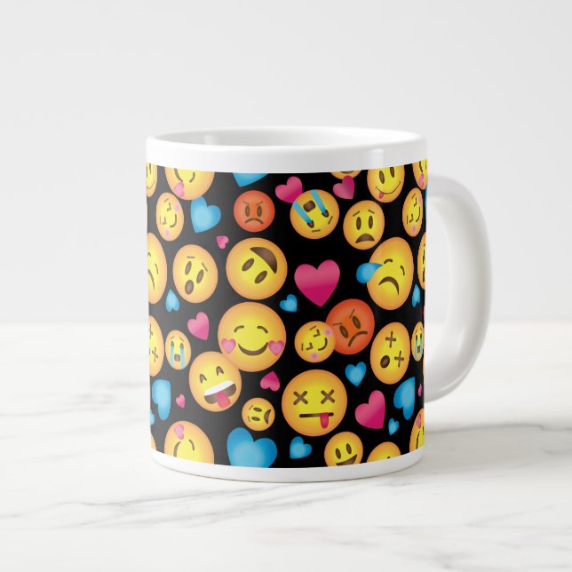 Fun Emoji Print Tasse ,Großes Geschenk unter 20.00 (Vorderseite Rechts)