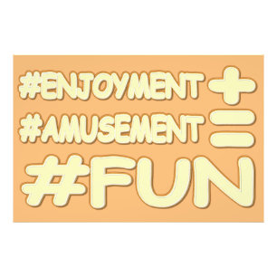 "FUN EQUATION" Niedliches Ausdrucksdesign. Jetzt k Fotodruck