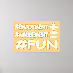 "FUN EQUATION" Niedliches Ausdrucksdesign. Jetzt k Leinwanddruck