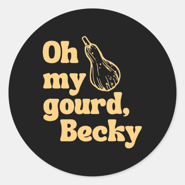 Fun Erntedank Runder Aufkleber (Vorderseite)