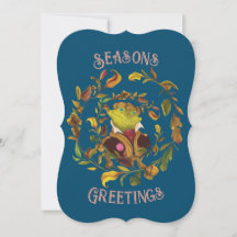 Fun et festif Saisons Salutation Carte de vacances