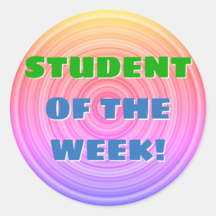 Fun "ÉTUDIANT DE LA SEMAINE !" Autocollant