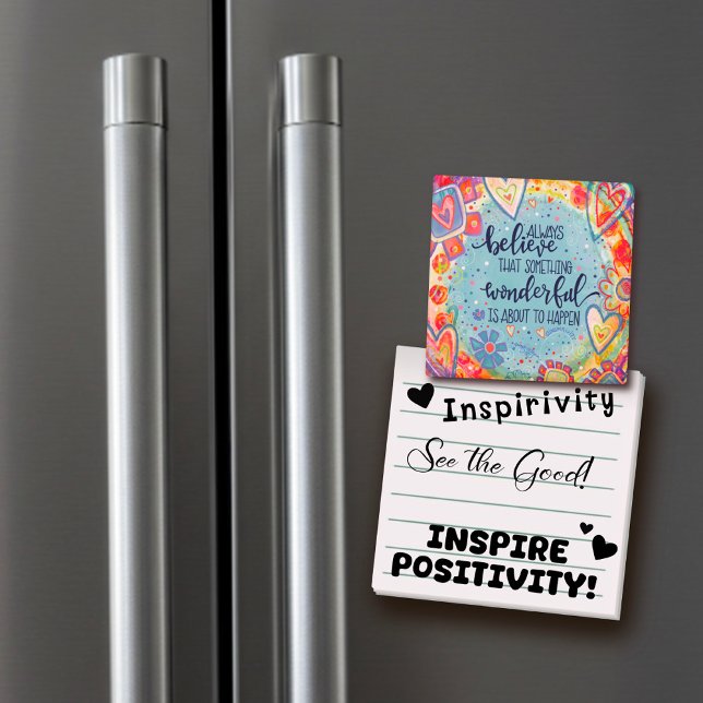 Fun etwas Wunderbares Floral Inspirivity Magnet (Von Creator hochgeladen)