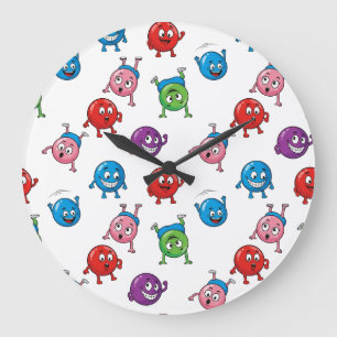Fun_&_Expressive_Circle_Characters_Nahless_Patter Große Wanduhr
