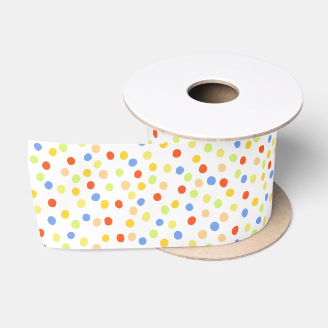 Fun Extra Kleine farbige Polka Dot  Satinband (Spule)