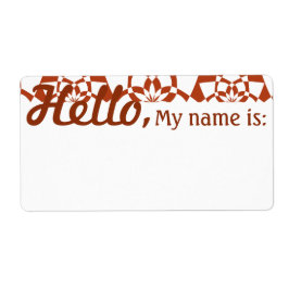 Fun Extravagante Party Name Tags - Brick GeoFlower