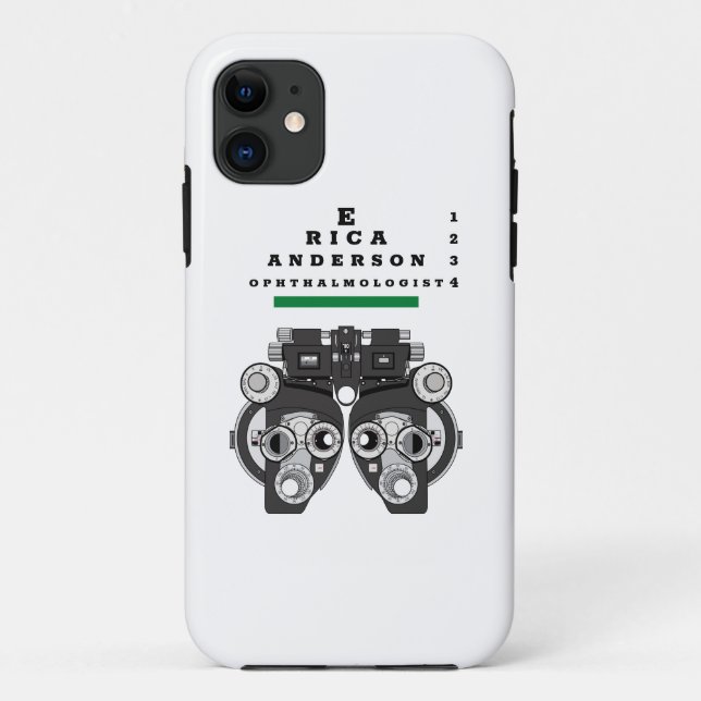 Fun Eye Care Beruflich Phoropter Case-Mate iPhone Hülle (Rückseite)