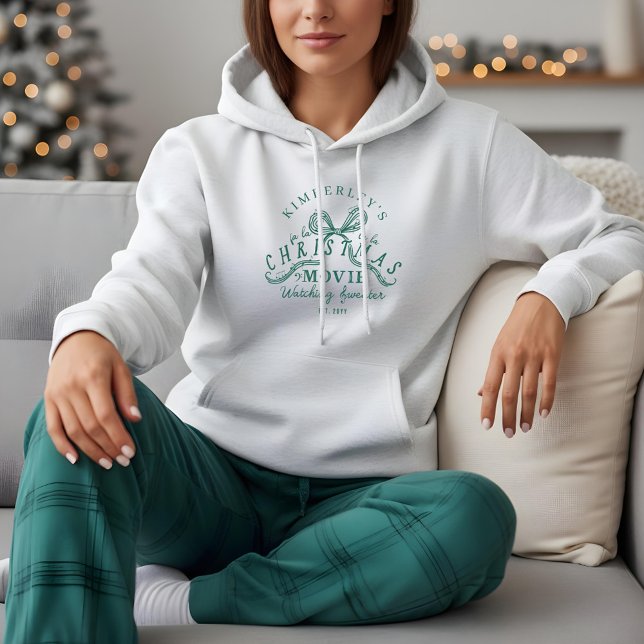 Fun Fa La Music Bow Mein Weihnachtsfilm Watching Hoodie (Fun Fa La La Music Bow My Christmas Movie Watching Hoodie)