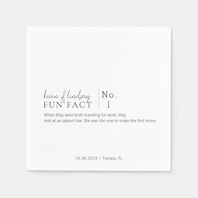 Fun Fact Cocktail Napkins Serviette (Vorderseite)