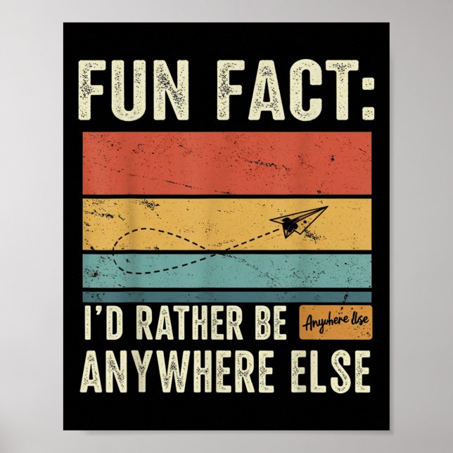 Fun Fact_ Id eher überall sonst sein _ Funny Graph Poster (Vorne)