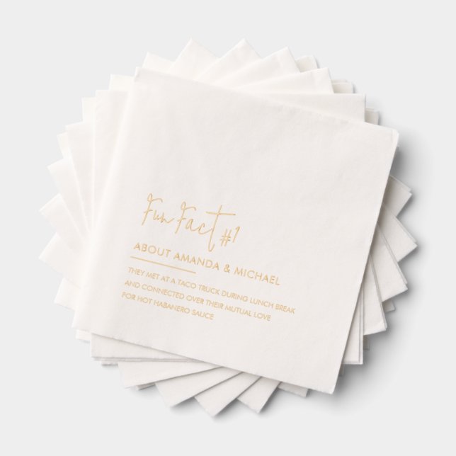 Fun Facts Bride Groom Personnalisé Mariage Trivia (Insitu (empilé))