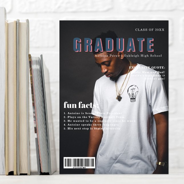Fun Facts | Graduate Magazine Cover Foto Ankündigung (Von Creator hochgeladen)