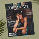 Fun Facts | Graduate Magazine Cover Foto Plaque Fotoplatte<br><div class="desc">Dieser Abschluss-Sake ist so gestaltet, dass er wie ein stilvolles Titelbild eines Magazins aussieht. Modernes Typografie-Overlay des "Absolventen". Design beinhaltet auch den Namen der Schule, den Namen des Absolventen mit der Klasse Jahr und ein paar lustige Fakten, die Sie gewollt, um sich über Ihren Absolvent zu erinnern. Füllen Sie es...</div>