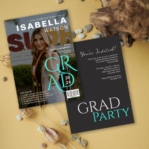 Fun Facts   Magazine Cover Foto Graduation Party Einladung