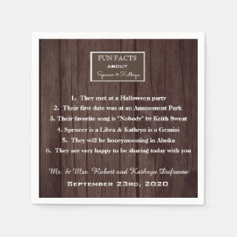 "Fun Facts" Romantische und rustikale Hochzeit Per Serviette