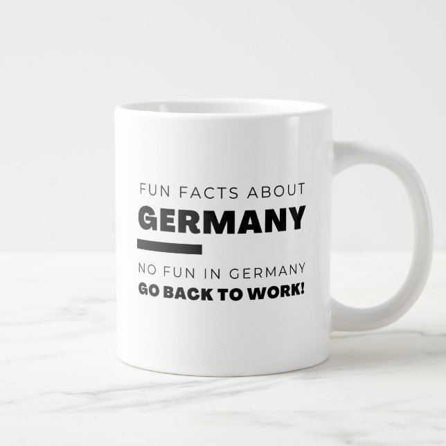 Fun Facts über Deutschland Jumbo-Tasse (Rechts)