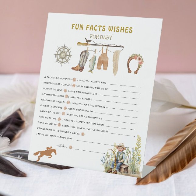 Fun Facts wünscht Fisherman Derby Baby Shower Game Sockelschild (Von Creator hochgeladen)