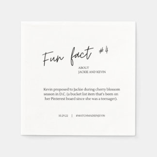 Fun Fakt #4 Wedding Cocktail Napkins Serviette