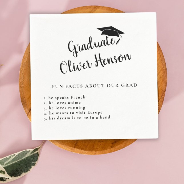 Fun Fakt über die Graduate Simple Graduation Party Serviette (Von Creator hochgeladen)