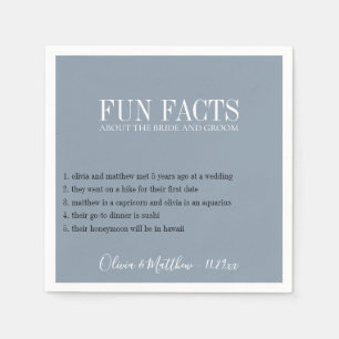 Fun Fakten Dusty Blue Serviette