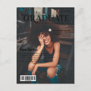 Fun-Fakten  Graduate Magazine Cover Foto Announc Ankündigungspostkarte