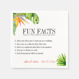 Fun Fakten Tropische Folien Personalisiert Serviette