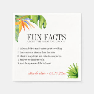 Fun Fakten Tropische Folien Personalisiert Serviette