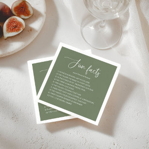 Fun Fakten über Braut und Groom Hochzeit Serviette