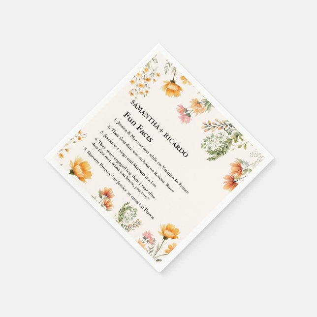 Fun Fakten über die Hochzeit der Neugeborenen Wild Serviette (Ecke)