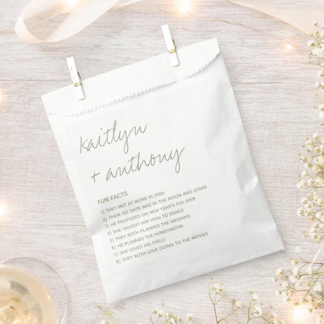 Fun Fakten über die neuerdings moderne Hochzeit Geschenktütchen (Ausgeschnitten)