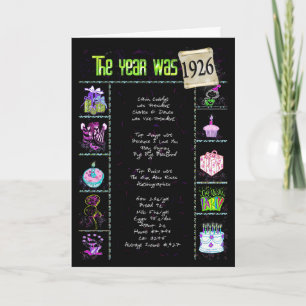 Fun Fakten von 1926 Karte