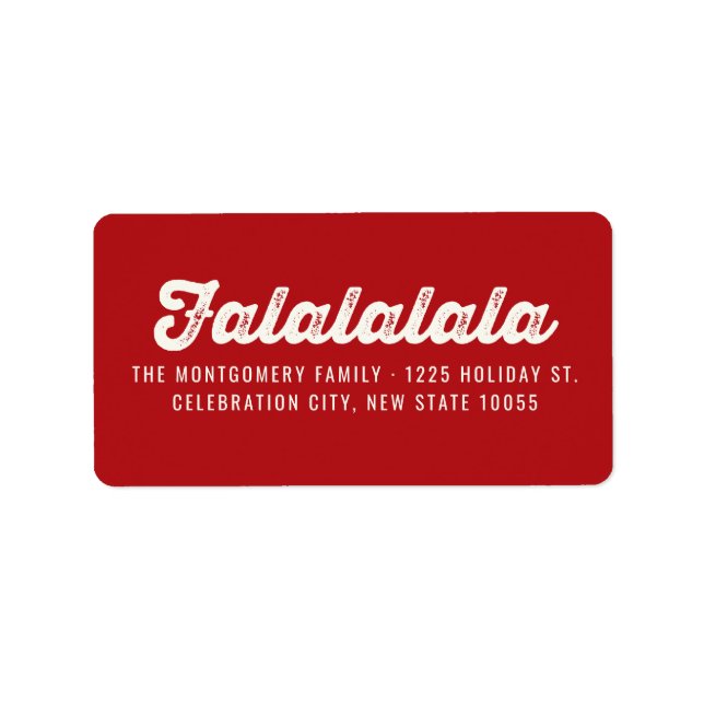 Fun Falalala Bold Script Moderne Ferienadresse (Vorne)