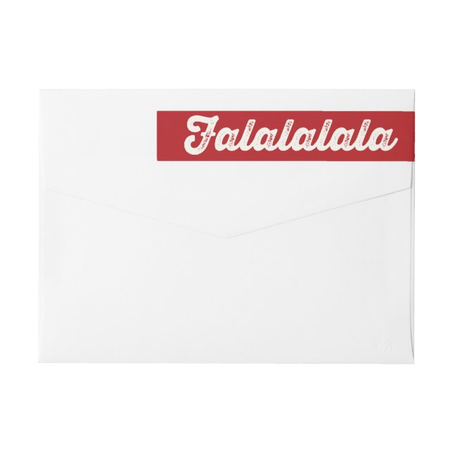 Fun Falalala fett Skript auf Red Modern Holiday (Rückseite)