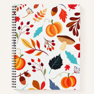 Fun Fall Ernte Muster Notizbuch