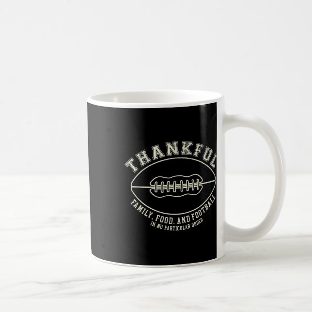 Fun Fall Erntedank dankbar für Fußball-Design Kaffeetasse (Rechts)