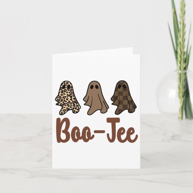 Fun Fall Halloween Ghost Boujee Boo-jee Spooky Sea Karte (Vorderseite)