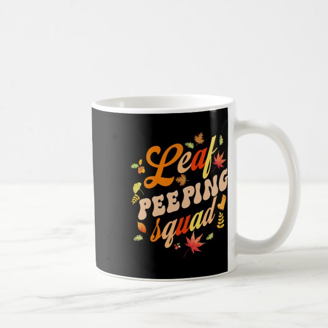 Fun Fall Saison Blätter Bunnyer Leaf Bunnying Squa Kaffeetasse (Rechts)