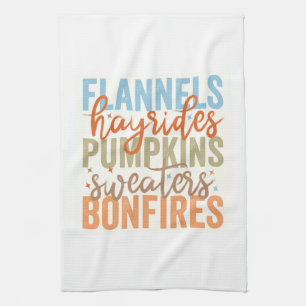 Fun Fall Vibes Geschirrtuch