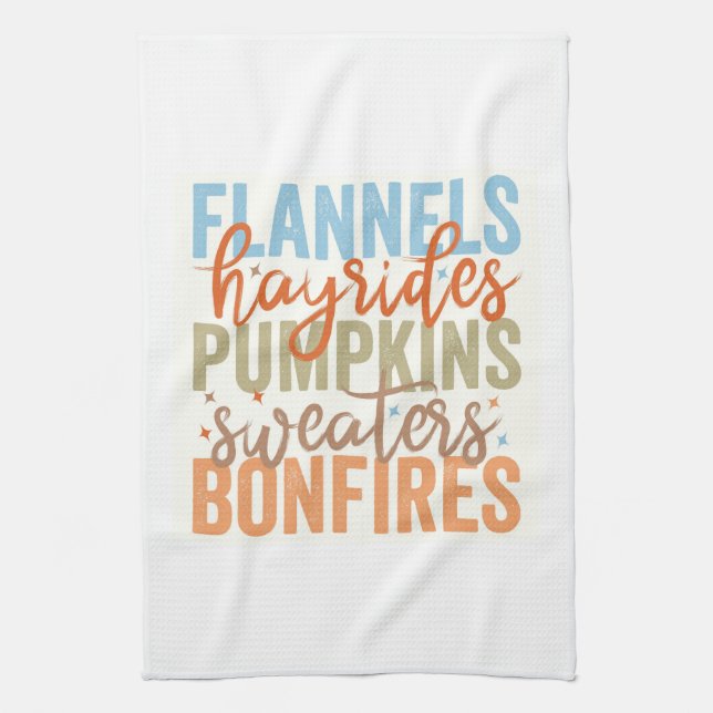 Fun Fall Vibes Geschirrtuch (Vertikal)