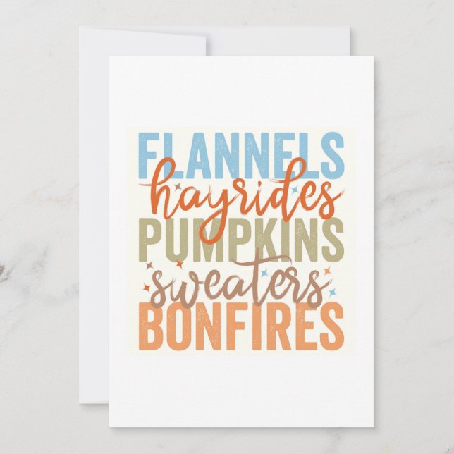 Fun Fall Vibes Karte (Vorderseite)