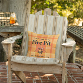 Fun Familienname Feuerstelle Personalisiert Kissen