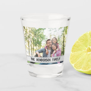 Fun Family Foto Monogram Schnapsglas