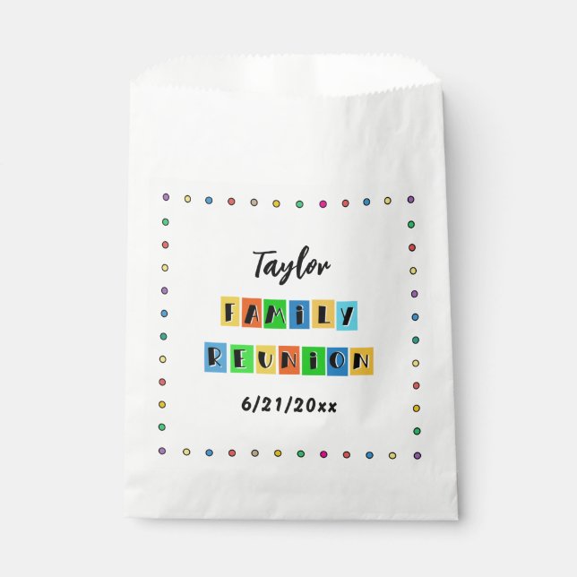 Fun Family Wiedersehen Mehrfarbiges Souvenirgesche Geschenktütchen (Vorderseite)