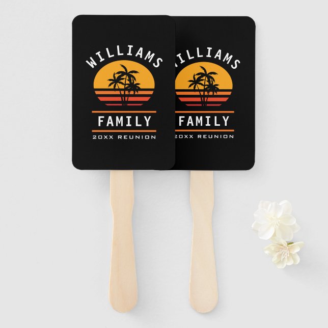 Fun Family Wiedersehen Sommerurlaub Tropical Beach Fächer (Vorne und Hinten)