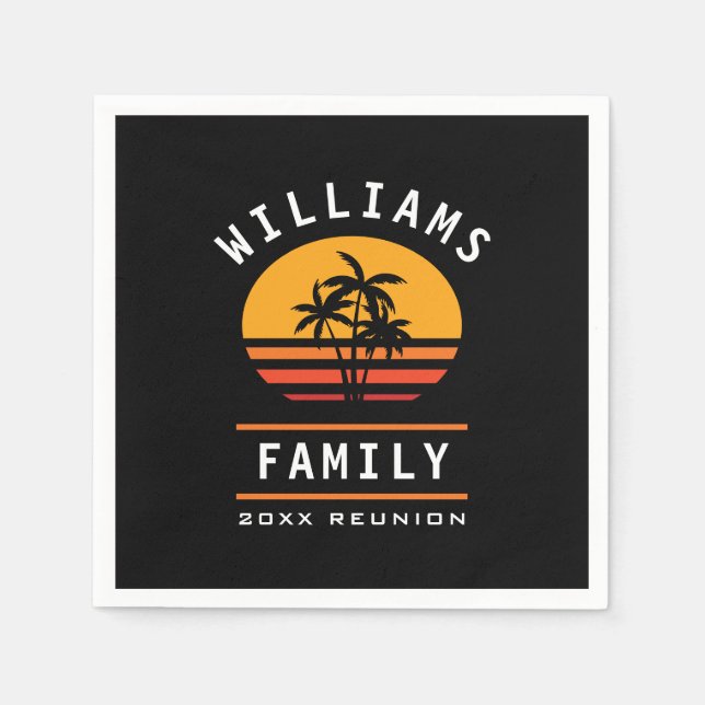 Fun Family Wiedersehen Sommerurlaub Tropical Beach Serviette (Vorderseite)