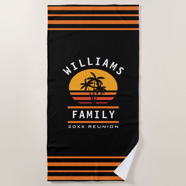 Fun Family Wiedersehen Sommerurlaub Tropical Beach Strandtuch (Vorderseite)
