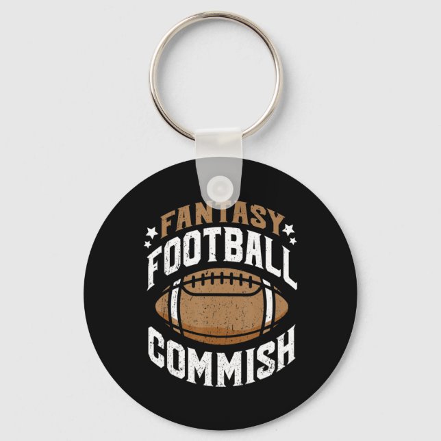 Fun Fantasy Football EU-Kommissar Männer Schlüsselanhänger (Vorderseite)