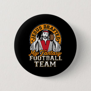 Fun Fantasy Football Jesus hat mein Team Männer Wo Button