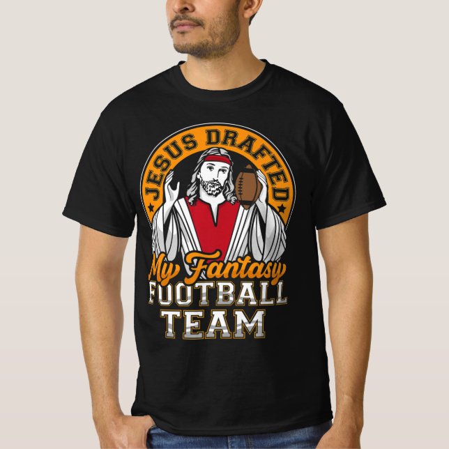 Fun Fantasy Football Jesus hat mein Team Männer Wo T-Shirt (Vorderseite)